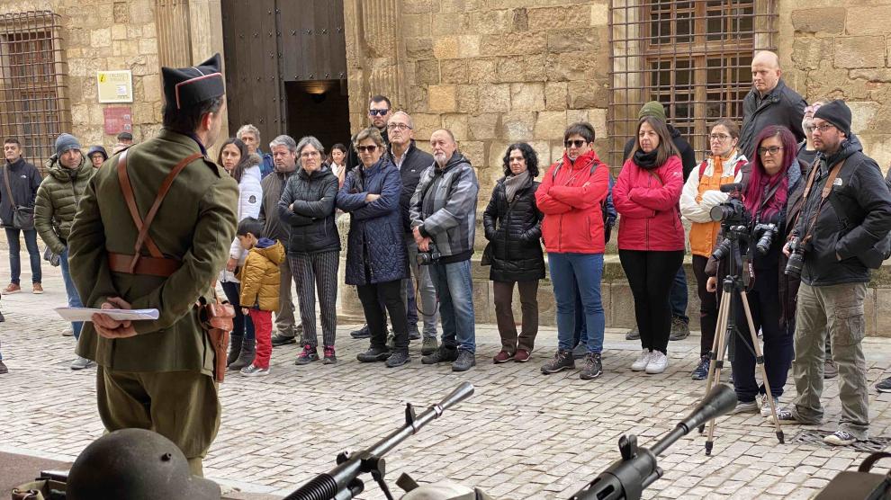 Recreaciones didácticas de la Guerra Civil en las trincheras Fonz.