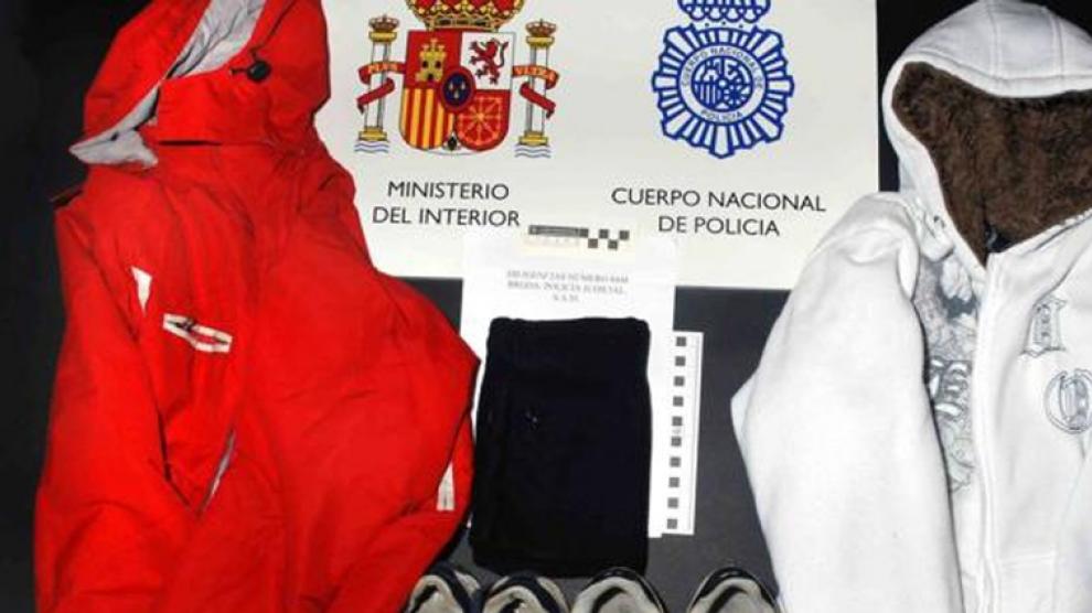 Prendas incautadas al llamado violador de la capucha en Valladolid