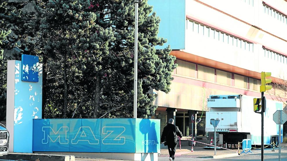 Exterior del Hospital MAZ (Mutua de Accidentes de Zaragoza), esta semana.
