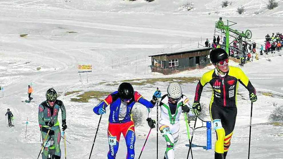 Los esquiadores, el viernes en la prueba de Sprint.
