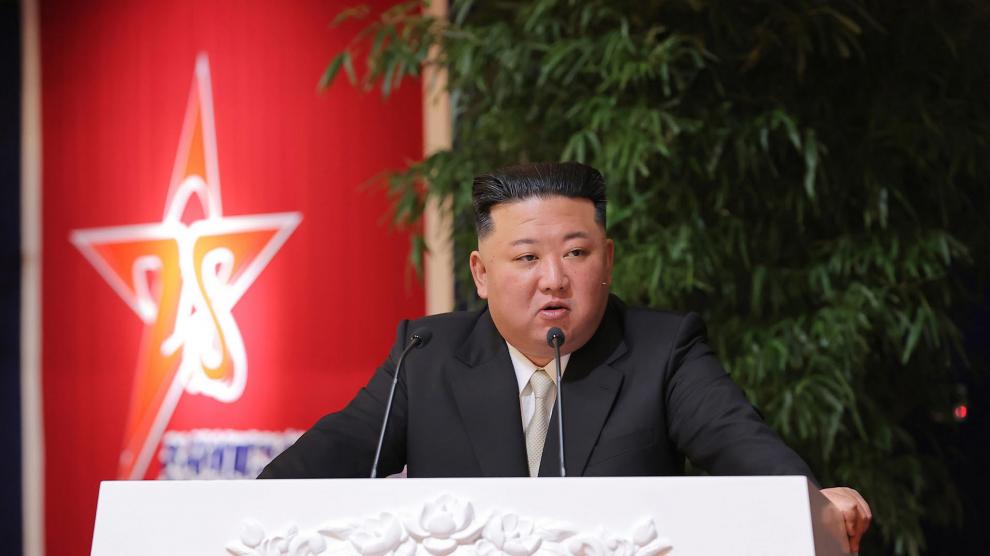 North Korean leader Kim Jong Un, his wife Ri Sol Ju and their daughter Kim Ju Ae attend a banquet to celebrate the 75th anniversary of the Korean People's Army, in Pyongyang, North Korea in this photo released on February 8, 2023 by North Korea's Korean Central News Agency (KCNA). KCNA via REUTERS ATTENTION EDITORS - THIS IMAGE WAS PROVIDED BY A THIRD PARTY. REUTERS IS UNABLE TO INDEPENDENTLY VERIFY THIS IMAGE. NO THIRD PARTY SALES. SOUTH KOREA OUT. NO COMMERCIAL OR EDITORIAL SALES IN SOUTH KOREA. NORTHKOREA-POLITICS/