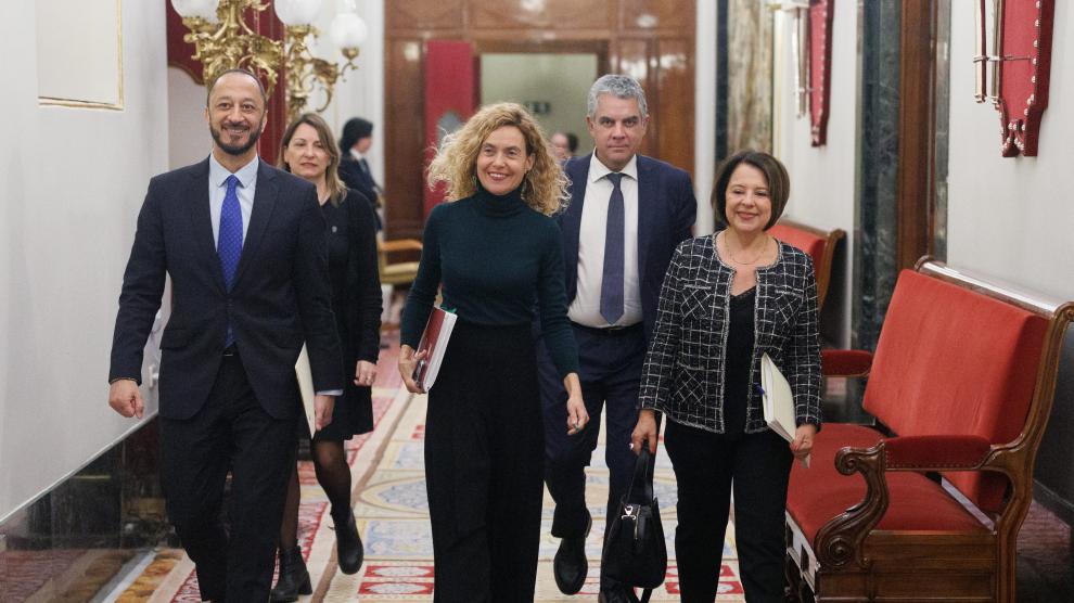 Batet llegando a una reunión de la Mesa del Congreso