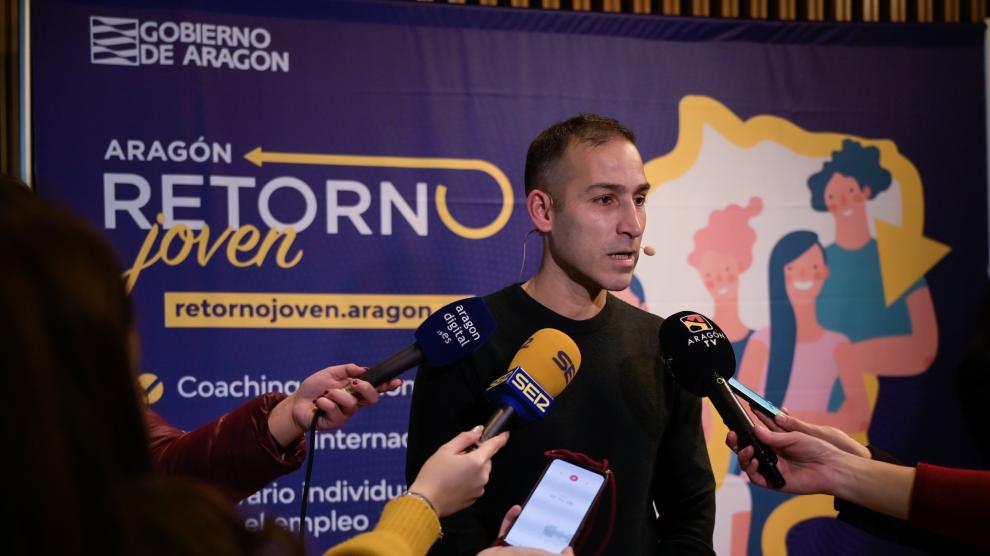 Rubén Sarvisé exjugador de baloncesto y psicólogo deportivo, regresó a Huesca tras pasar dos años en China.