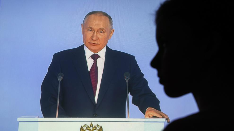 Vladimir Putin, en una comparecencia hoy, 21 de febrero.