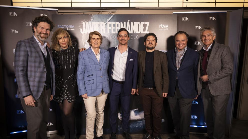 Íñigo de Yarza, María Eizaguirre, Paloma del Río, Javier Fernández, Alberto Fernández, Fernando de Yarza y Pepe Quílez, en Madrid