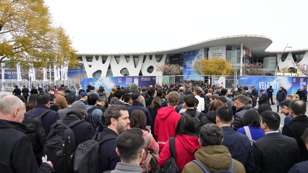 Colas para acceder al Mobile World Congress