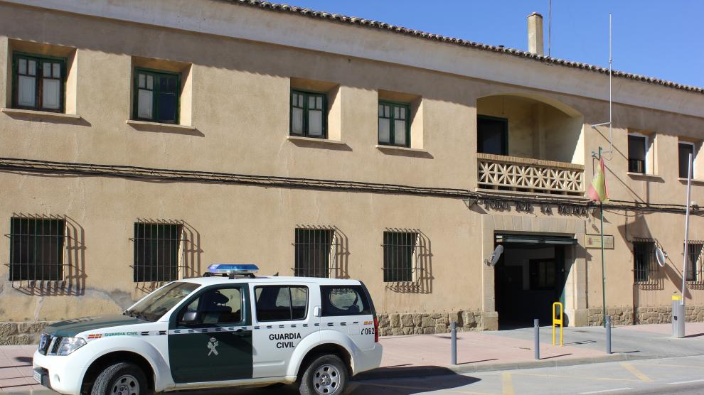 Imagen de archivo del cuartel de la Guardia Civil en Sariñena.