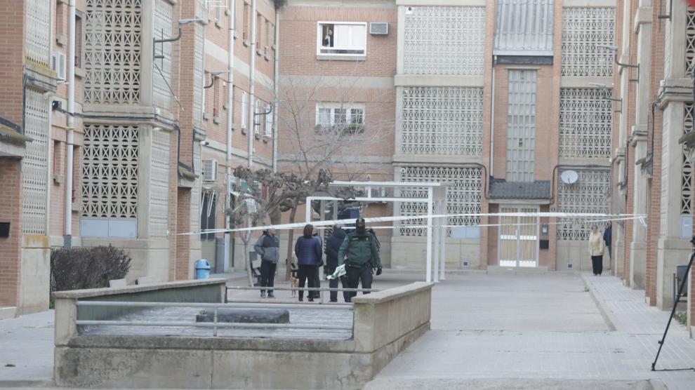 Foto de lugar del asesinato de una mujer en Villanueva de Gállego, un caso de violencia de género