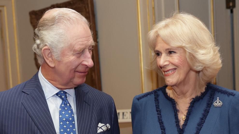 El rey Carlos y Camilla, durante una reciente recepción