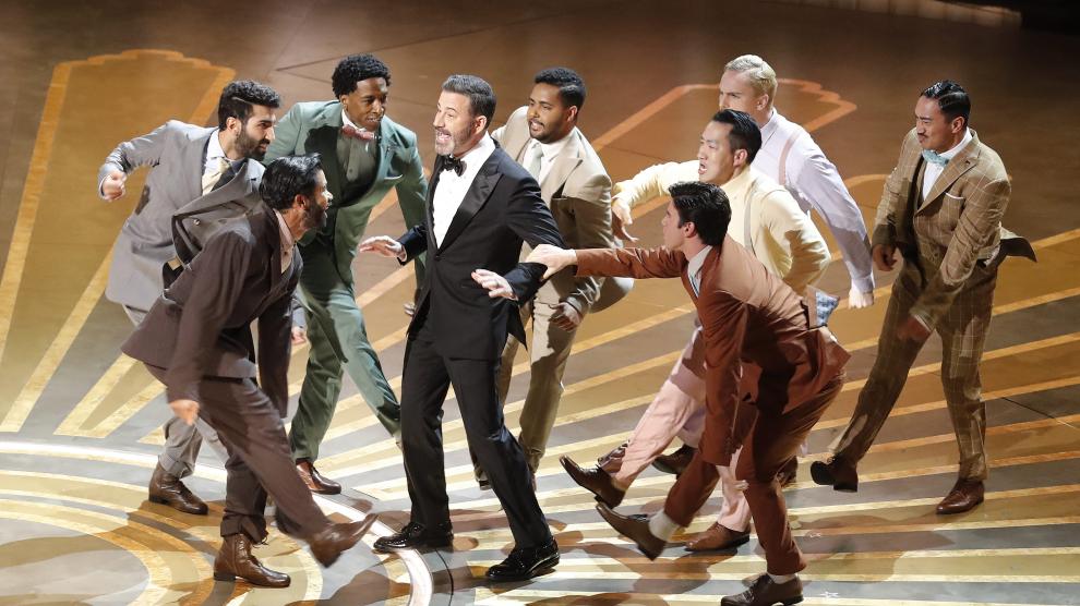 Jimmy Kimmel, en un momento musical de la ceremonia.