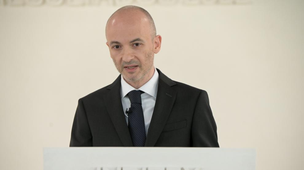 Óscar García Maceiras, consejero delegado de Inditex durante la presentación de los datos.