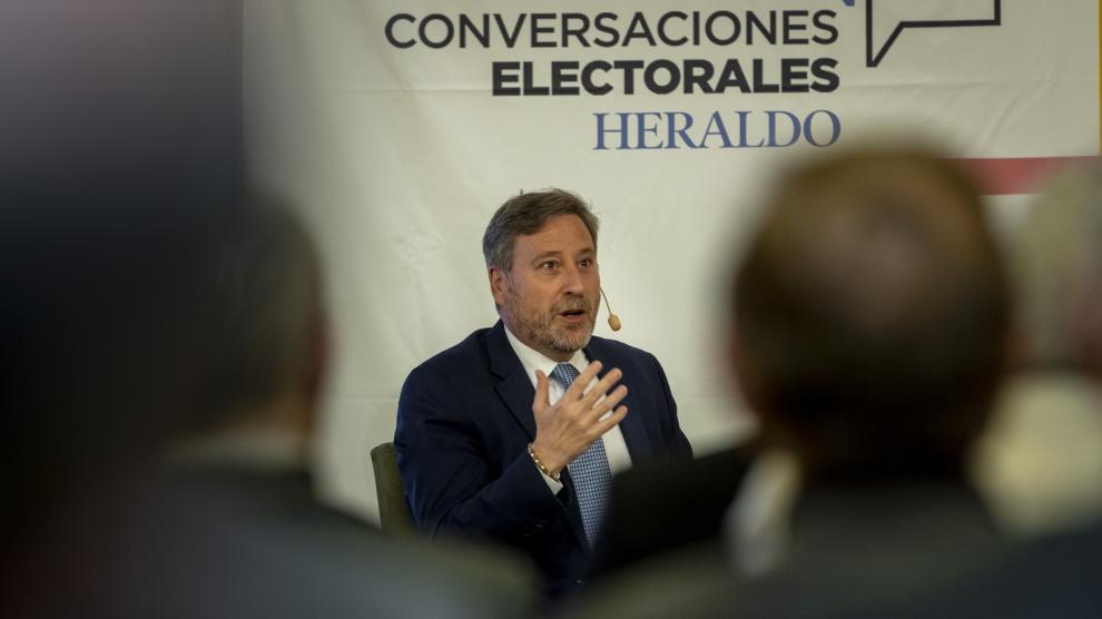 Conversaciones electorales HERALDO: José Luis Soro, en la sede de Caja Rural de Aragón