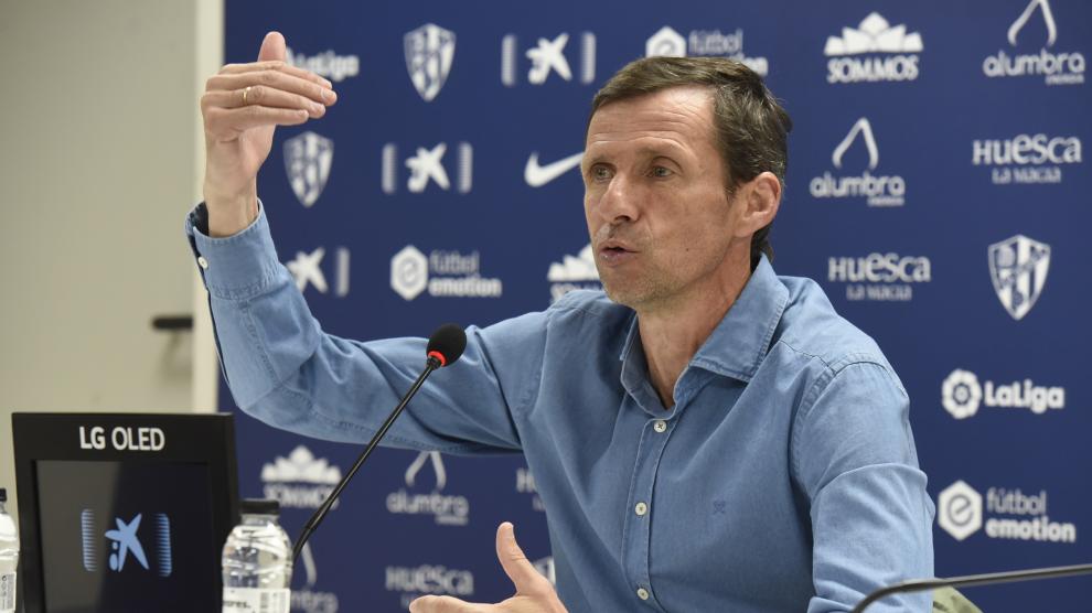 Cuco Ziganda, en la comparecencia previa al derbi.
