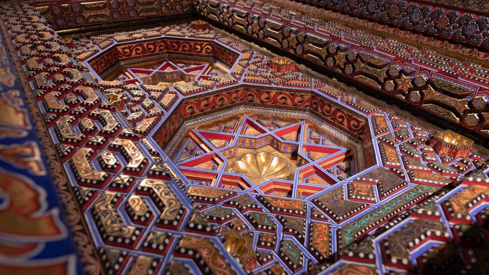 Un aspecto de la exposición 'Sijena mágica' en Zaragoza.