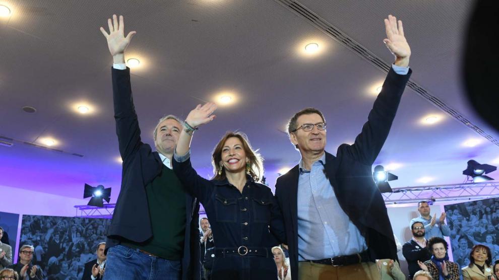 Acto del PP: Feijóo celebra en Zaragoza su aniversario al frente del PP con la entrega de carnés a nuevos afiliados