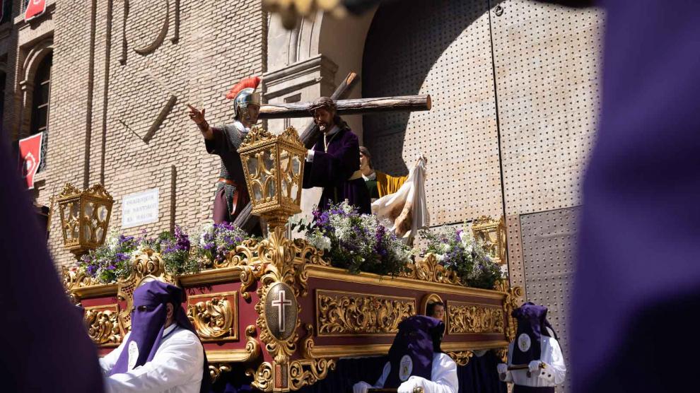 Procesión de la Verónica el Jueves Santo en Zaragoza
