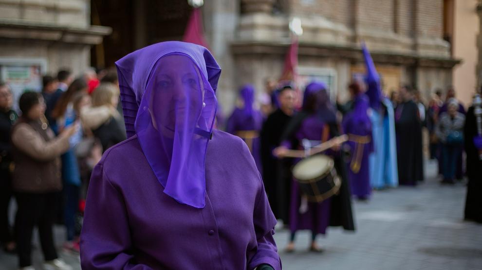 Procesión del Santo Entierro en Calatayud, este viernes.