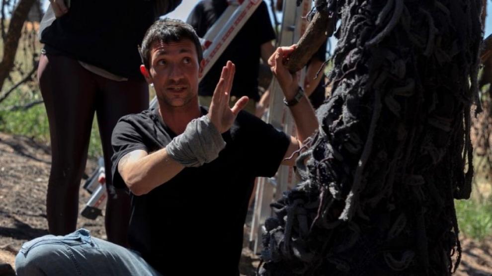 Dani Calavera, en el rodaje de 'Dativa'.