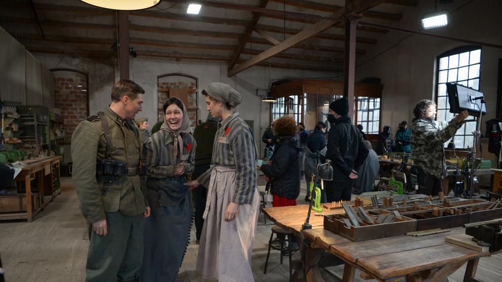 Recreación en Calamocha de una fábrica de armamento nazi de Holleischen, en la antigua Checoslovaquia.