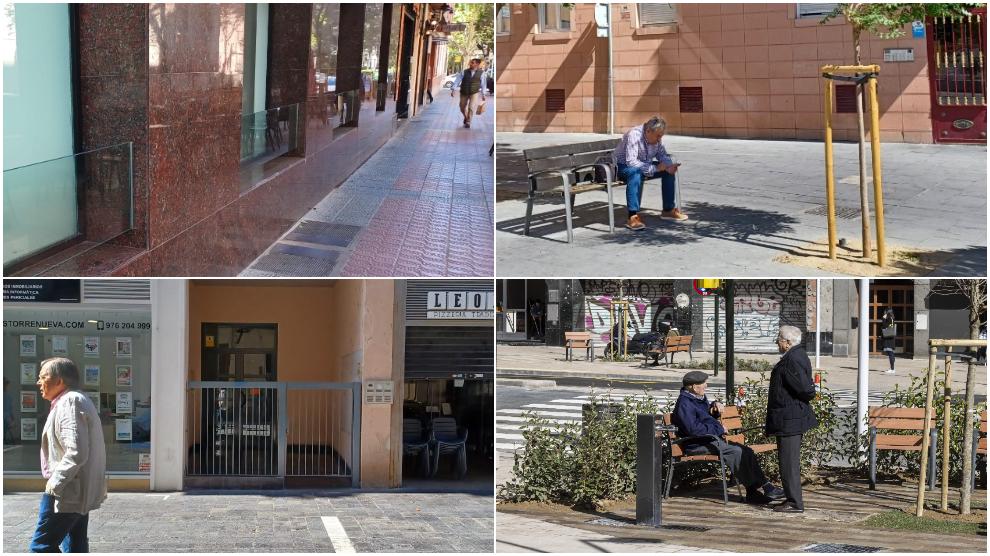 Algunos ejemplos de bancos, verjas y protecciones de alféizares en Zaragoza.