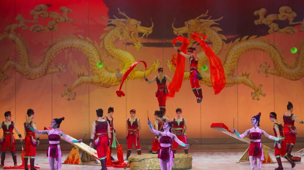 Una representación del Gran Circo Acrobático de China.