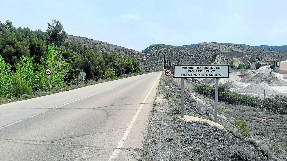La antigua pista minera era utilizada para transportar carbón a la central térmica de Endesa.