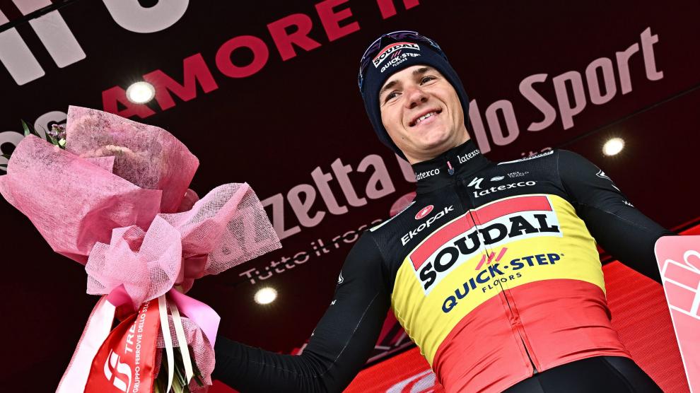 Remco Evenepoel tras ganar la etapa de este domingo ITALY CYCLING