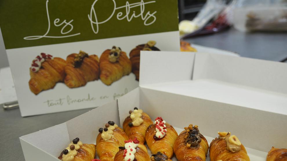 Varias versiones de los nuevos cruasanes que elabora Le Petit Croissant.