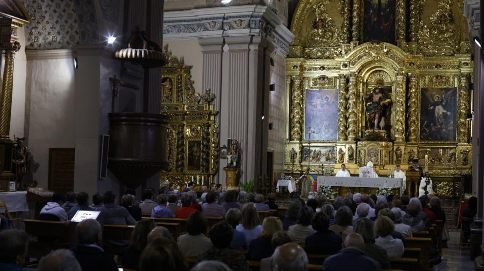 Celebración de la misa en honor al Papa Luna en Illueca.