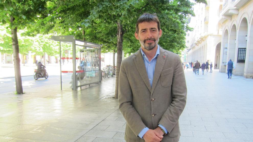 El candidato de Izquierda Unida a la Presidencia de Aragón, Álvaro Sanz.