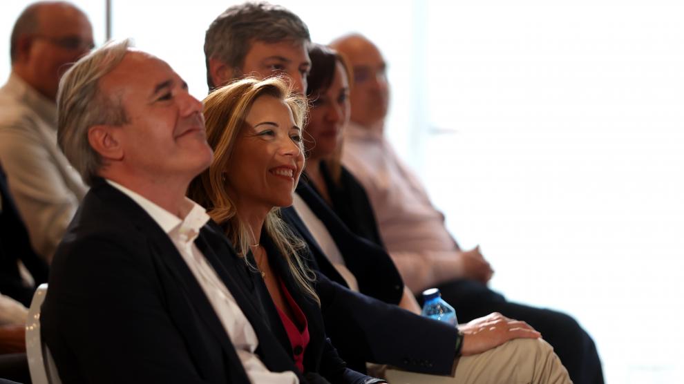 Jorge Azcón y Ana Alós en el acto de este jueves