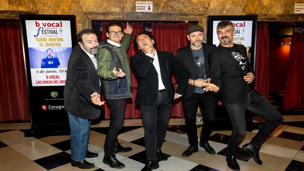 BVocal, este viernes, durante la presentación del festival en el Teatro Principal.