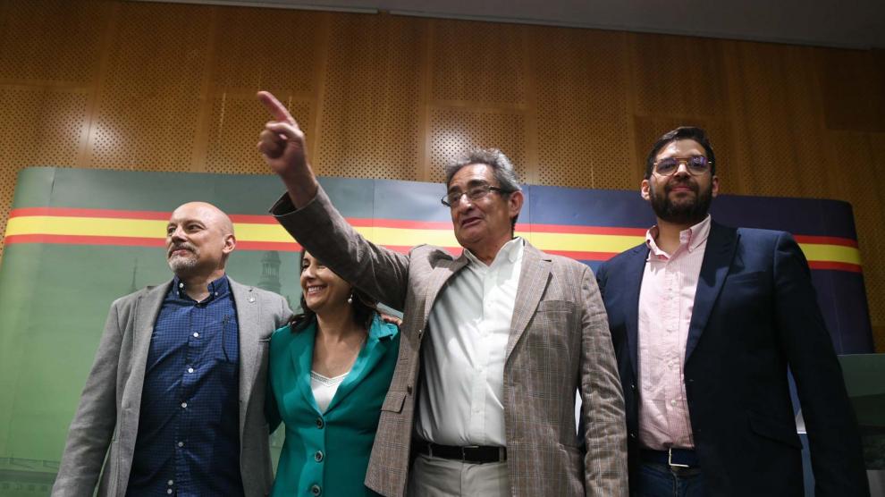 Los cuatro concejales de Vox elegidos para el Ayuntamiento de Zaragoza.