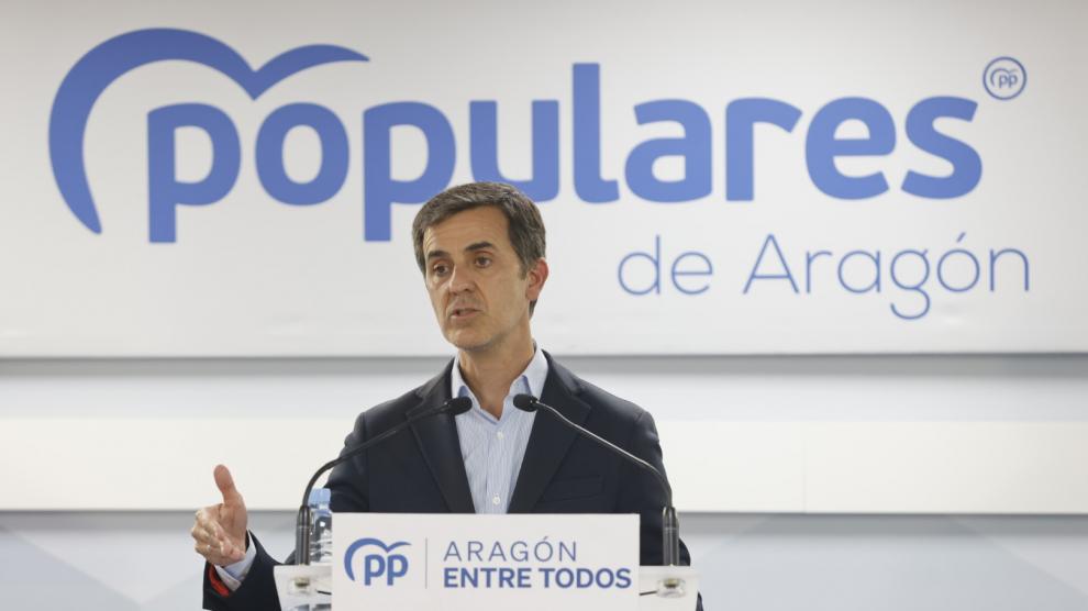 El secretario de organización del Partido Popular de Aragón, Pedro Navarro