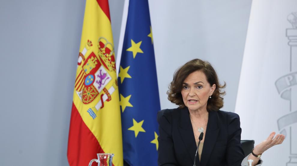 La exvicepresidenta del Gobierno Carmen Calvo.