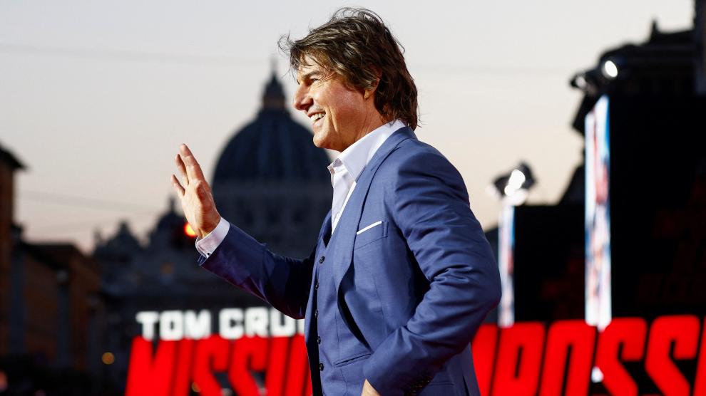 Tom Cruise en la premier de 'Misión imposible: Sentencia mortal'.
