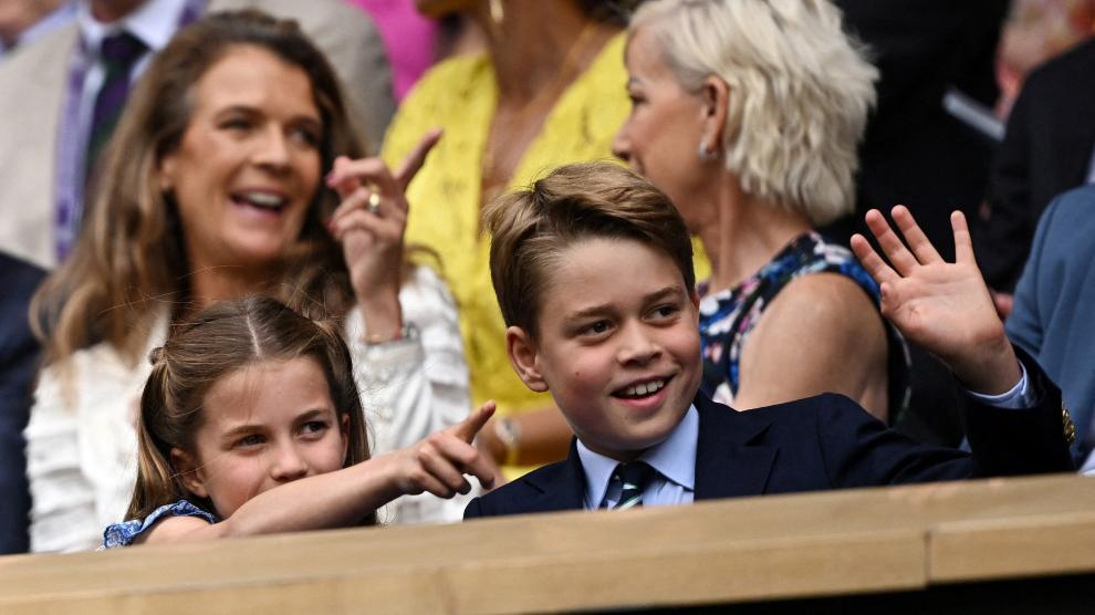 El príncipe Jorge y la princesa Charlotte en Wimbledon