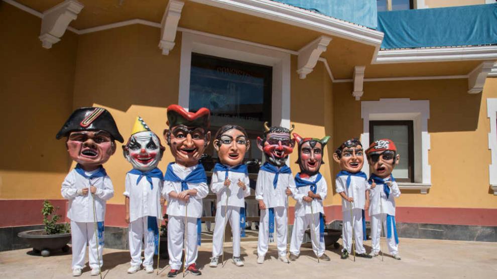 Los cabezudos son muy esperados.