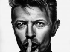 David Bowie, por Juan Martín Villate, pintor hiperrealista zaragozano