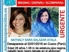 Cartel de búsqueda de Nathaly Salazar