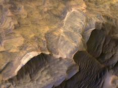 Depósitos de arenisca en Marte.