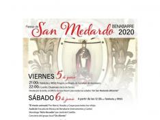 Cartel de fiestas de San Medardo en Benabarre.