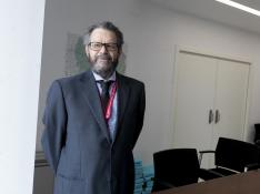 Santiago Serena, en la sala de deliberaciones de la Audiencia Provincial de Huesca.