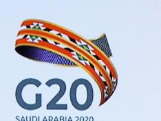Reunión del G20 por videoconferencia, con Trump (arriba, derecha) todavía presente.