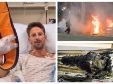 Romain Grosjean en el hospital tras su accidente en Barein