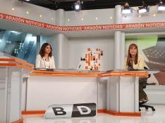 La consejera de Sanidad, Sira Repollés, en el plató de Aragón TV este jueves.