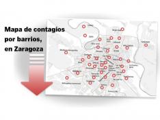 Mapa del coronavirus en los barrios de Zaragoza. Recurso