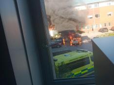 Car burns outside Liverpool Women's hospital in Liverpool