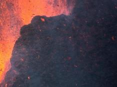 Vista de la erupción del volcán de Cumbre Vieja.