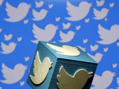 FILE PHOTO: A 3D-printed logo for Twitter is seen in this picture illustration made in Zenica